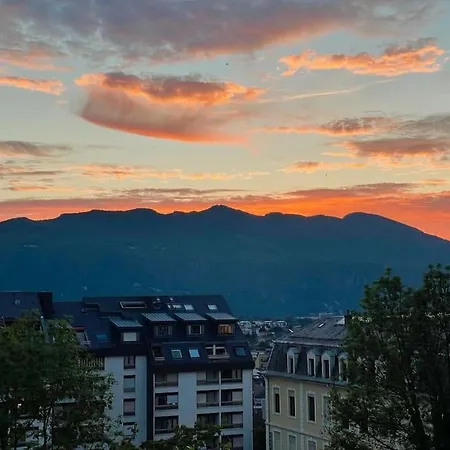 公寓 Coeur D'aix, Vue Splendide Et Cachet 艾克斯莱班